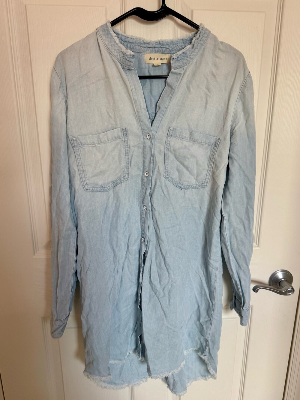Anthropologie Cloth & Stone Women’s Small Frayed Boho Long Sleeve Chic Dress